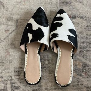 NWT Shu Shop Agenetta Cow Print Slides | Size 8